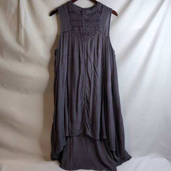 O'Neill Women's Slate Purple Issa Woven Boho Halter HI-Lo Dress Crochet, Size XL - Picture 1 of 9